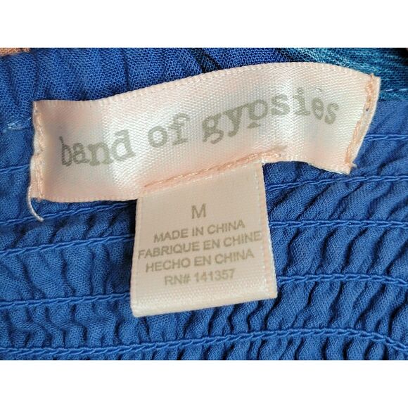 Band of Gypsies strapless jumpsuit wide leg floral size medium - Picture 3 of 8